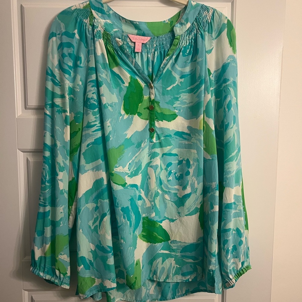 NWOT Lilly Pulitzer Elsa silk blouse top.